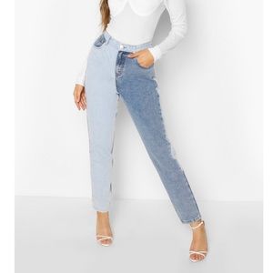 Contrast High Rise Boyfriend Jean